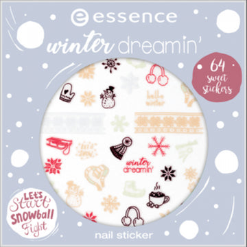 essence winter dreamin' nail sticker 01 sprinkle me with snowflakes 64items